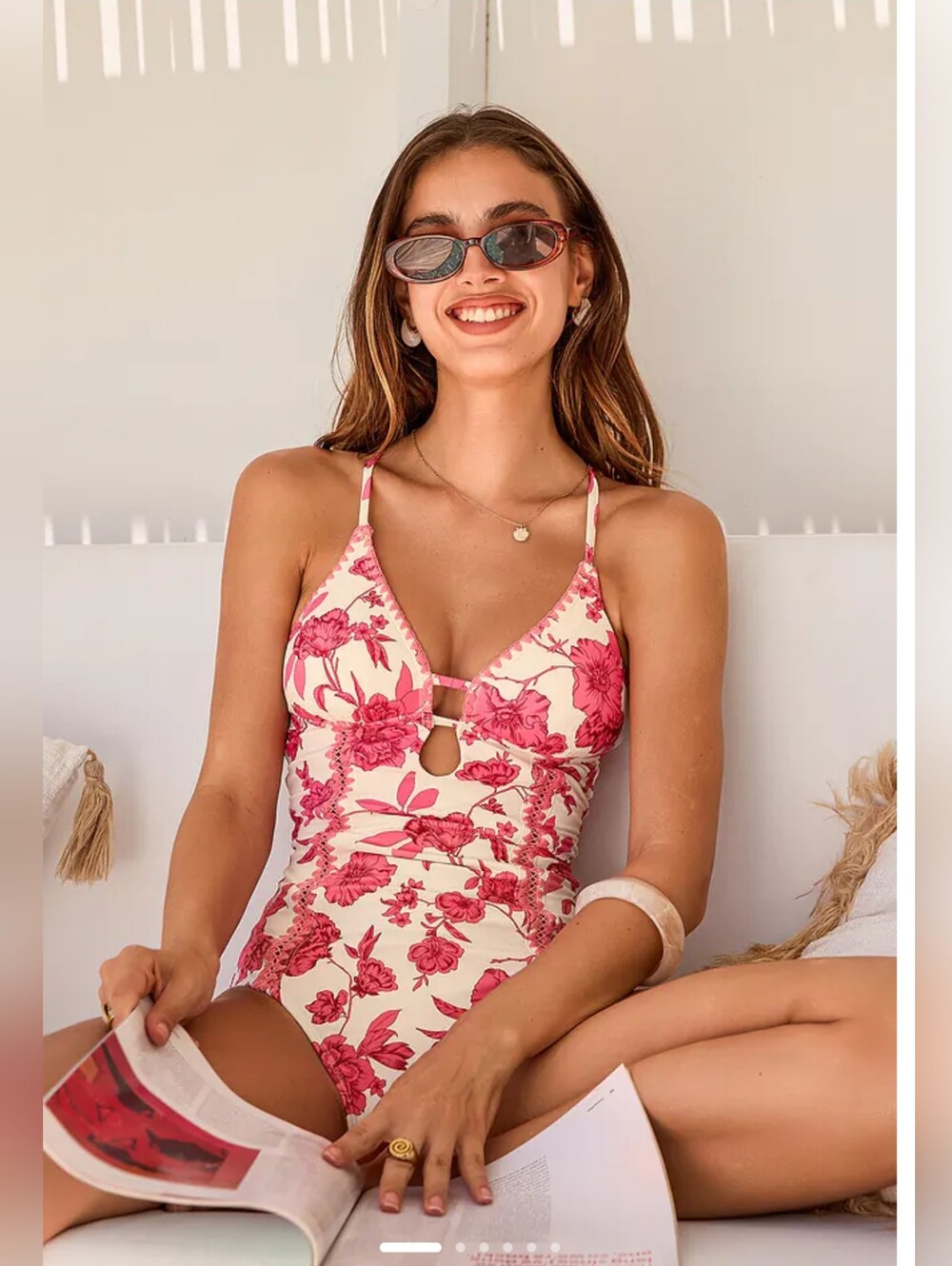 NWT Cupshe The Act Of Self-Love One Piece In Pink Size Medium